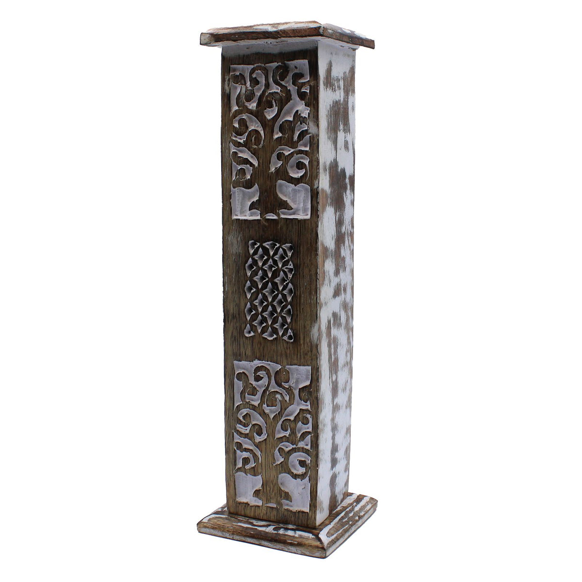 White Washed Incense Holder – Smoke Tower – NooEdge UK