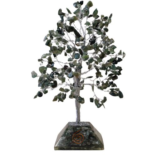 Gemstone Tree with Organite Base - 320 Stone – Moss Agate, NooEdge UK
