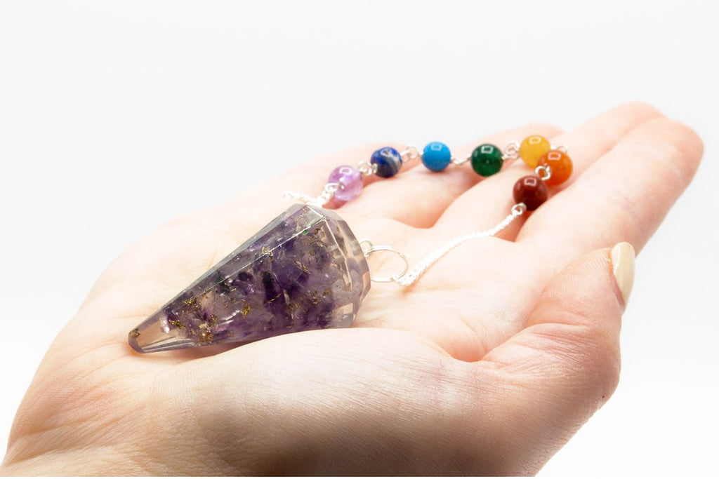 Orgonite Power Chakra Pendulum – Amethyst, NooEdge UK