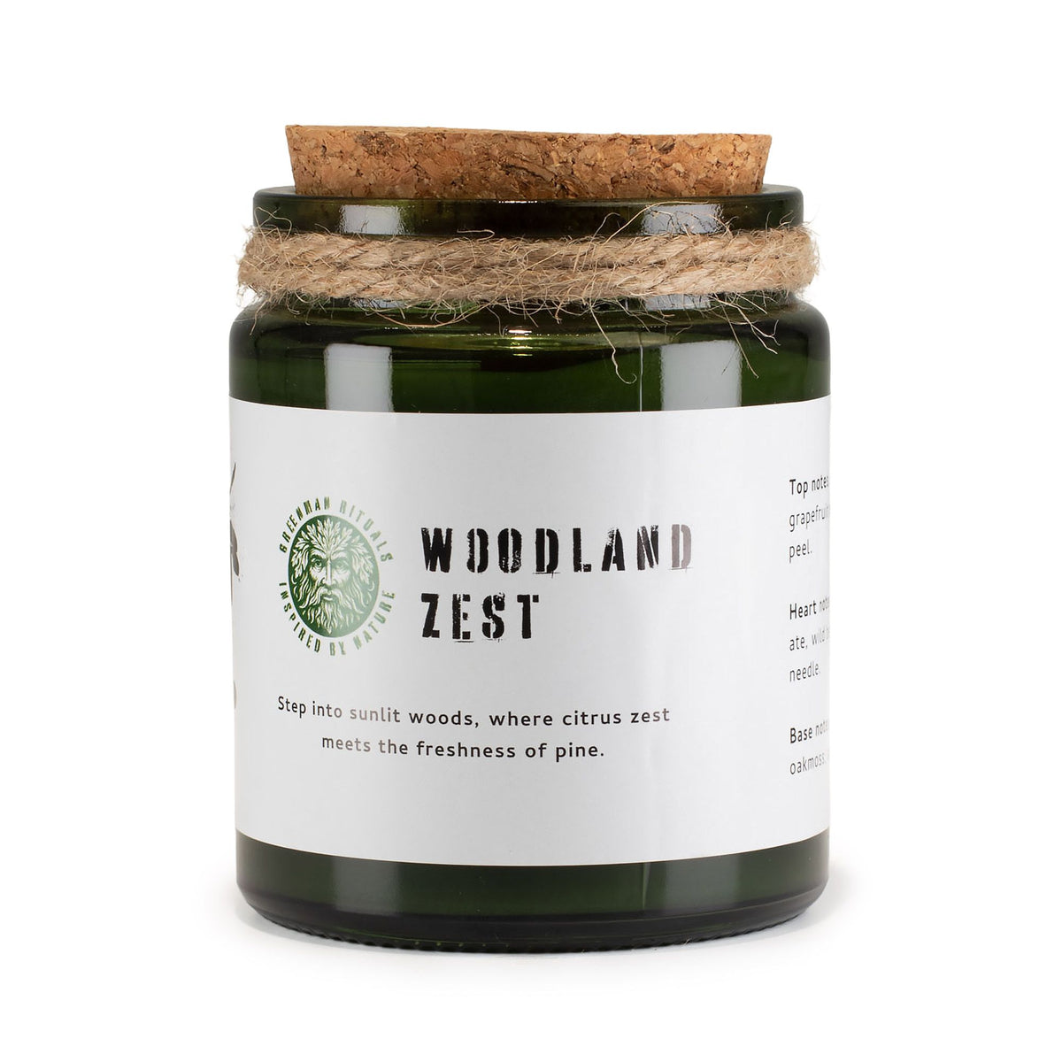 Greenman Woodwick Soy Candle – Woodland Zest, NooEdge UK