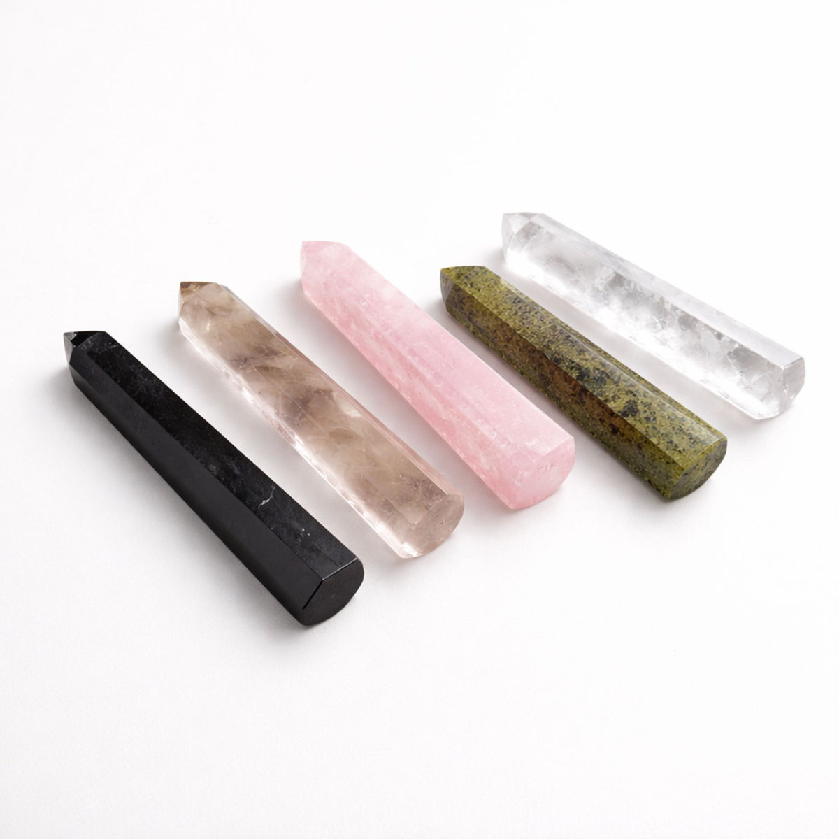 Gemstone Six Face Obelisk Point approx 11cm – Rose Quartz close-up, NooEdge UK