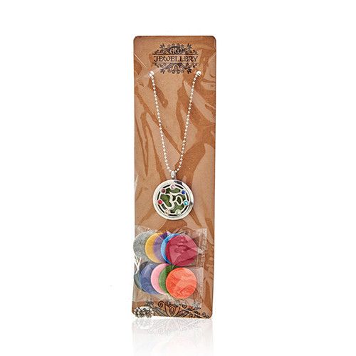 Aromatherapy Jewellery Necklace – Yoga Chakra 30mm close-up, NooEdge UK