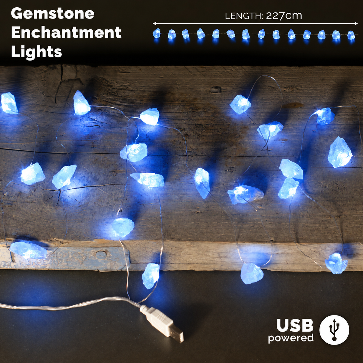 Gemstone Enchantment Lights – Celestite, NooEdge UK