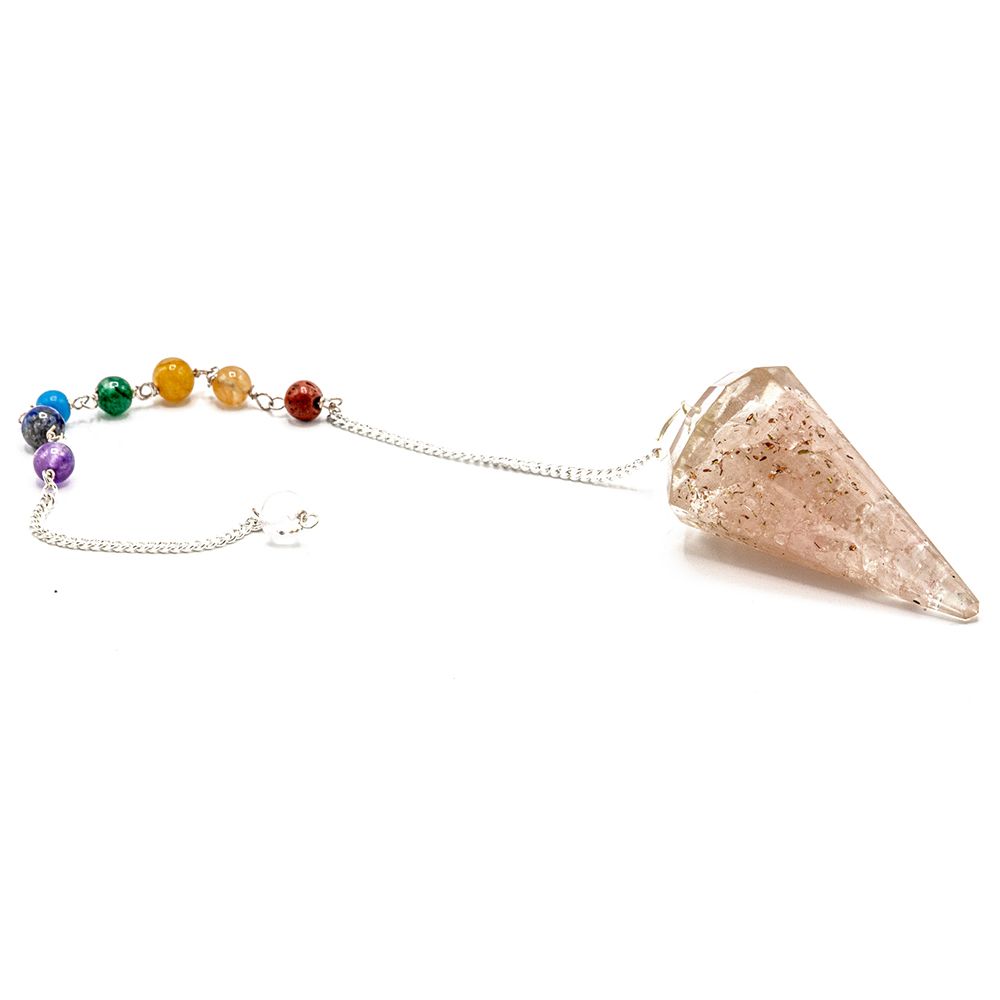 Orgonite Power Chakra Pendulum – Rose Quartz, NooEdge UK