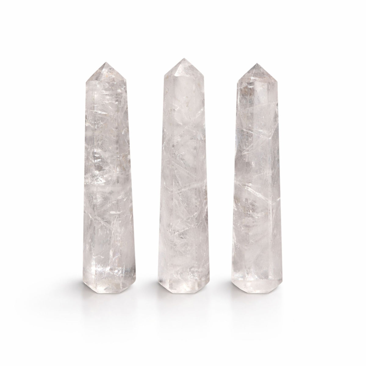 Gemstone Six Face Obelisk Point 11cm – Clear Quartz, NooEdge UK