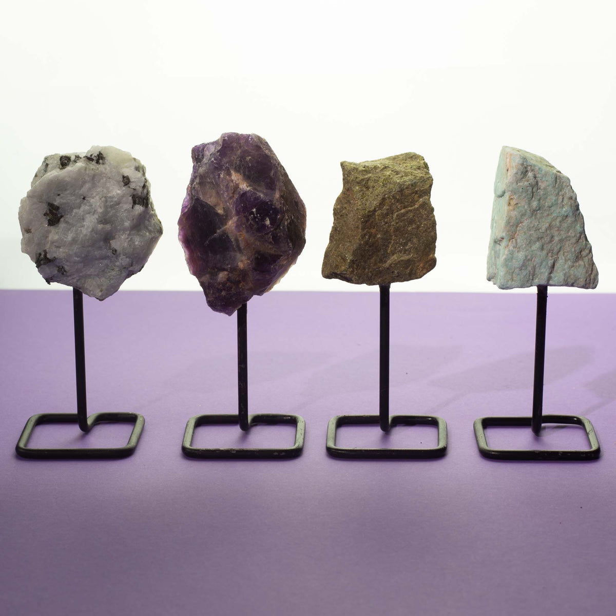 Mineral Specimen on Metal Stand – Epidote, NooEdge UK