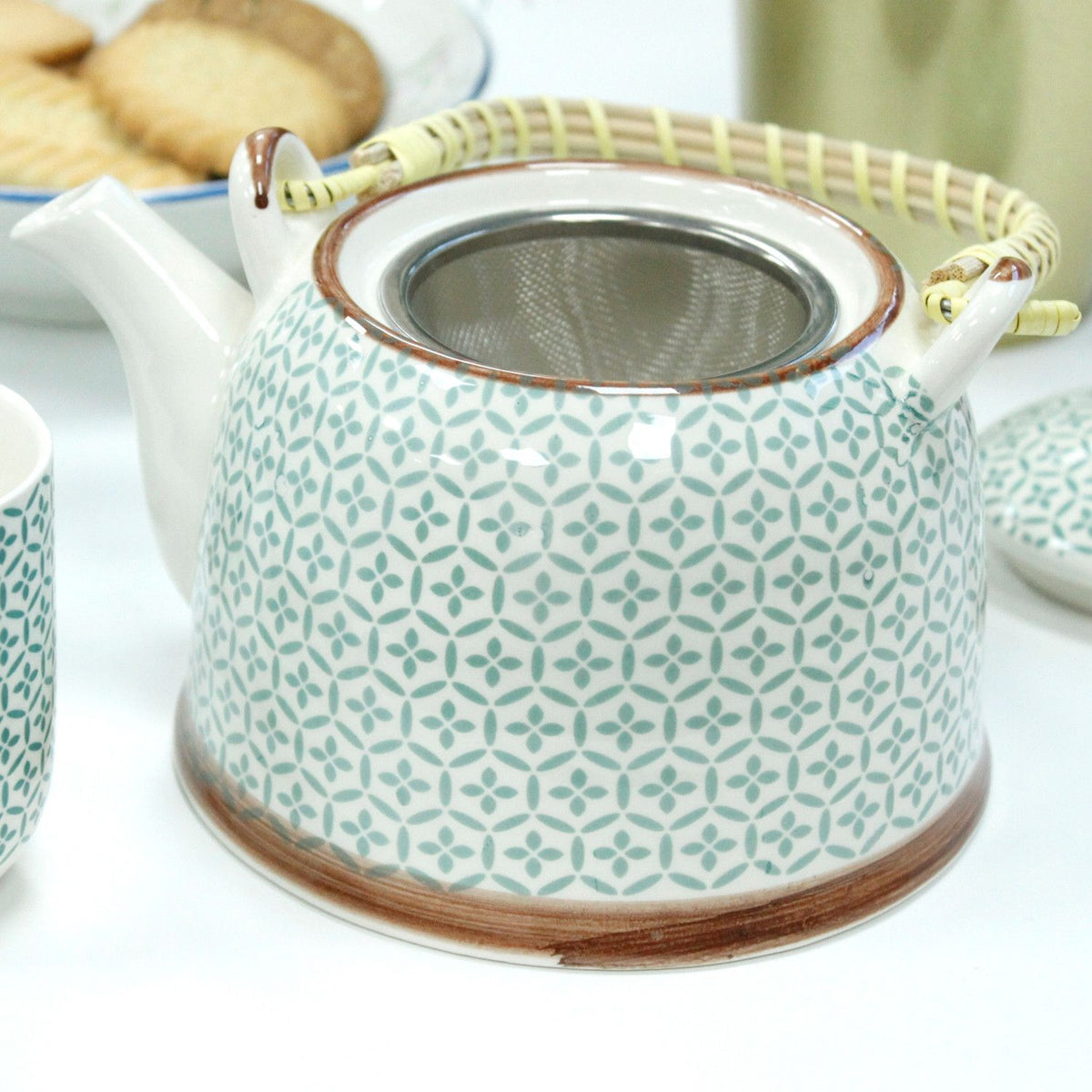 Herbal Teapot Set – Green Mosaic, NooEdge UK