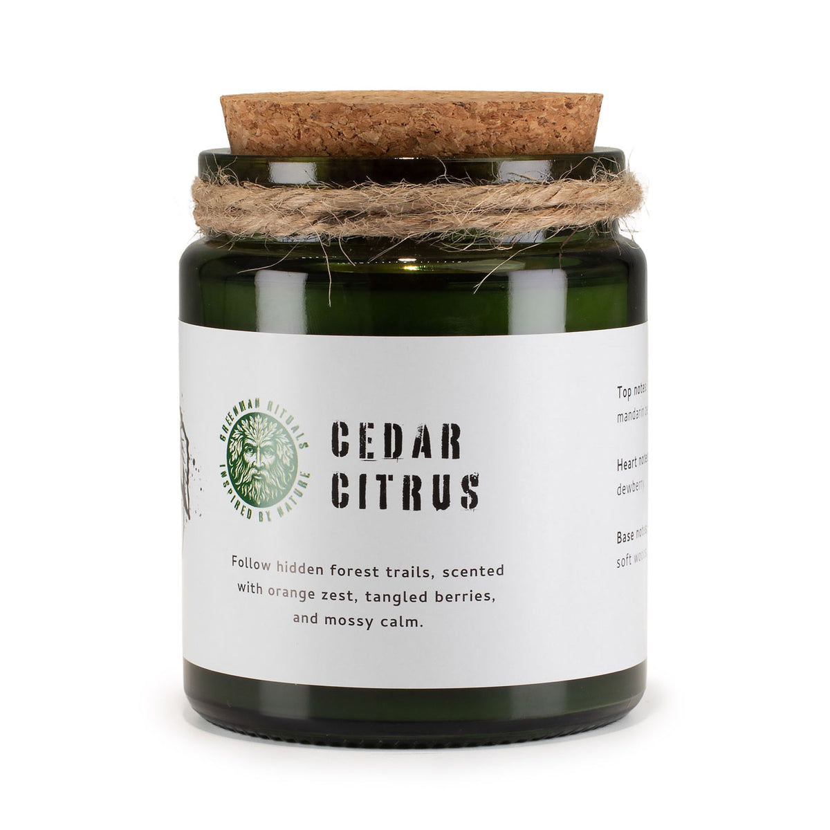 Greenman Woodwick Soy Candle – Cedar Citrus, NooEdge UK
