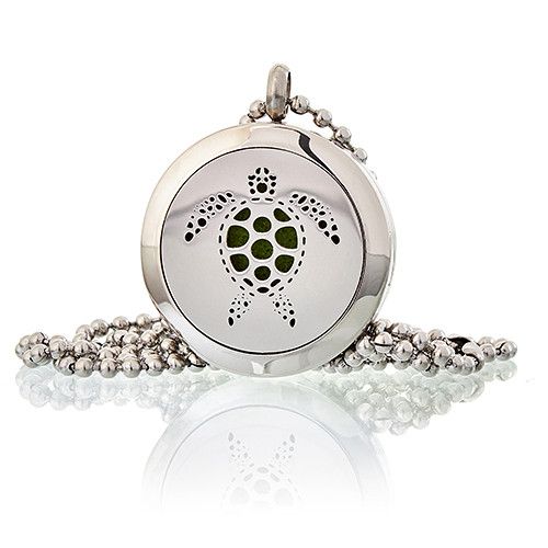 Aromatherapy Diffuser Necklace – Turtle 25mm, NooEdge UK