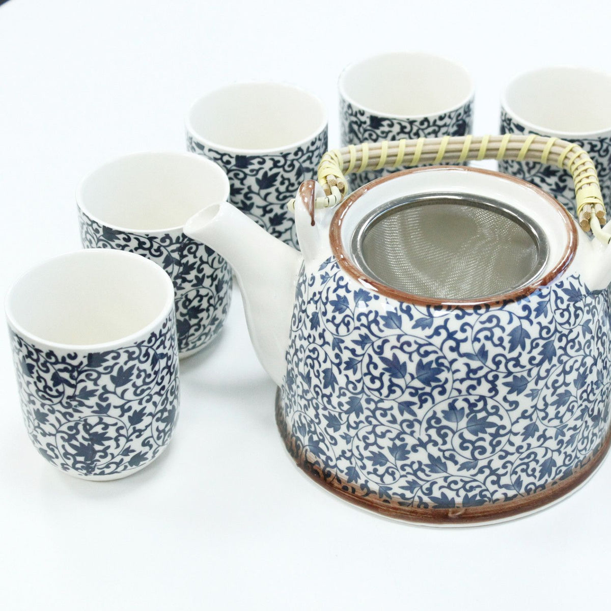 Herbal Teapot Set – Blue Pattern, NooEdge UK