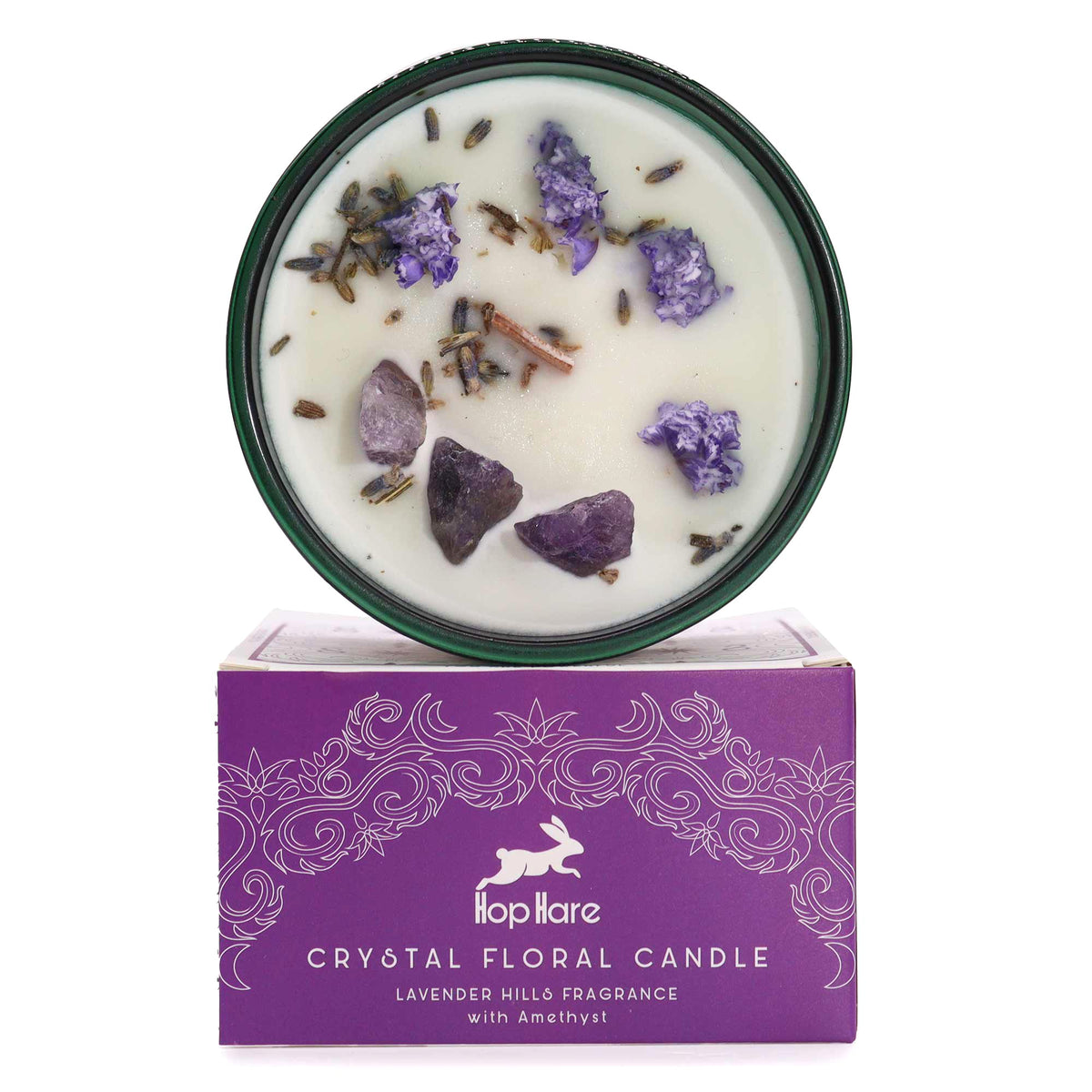 Hop Hare Crystal Magic Flower Candle – The Moon, NooEdge UK