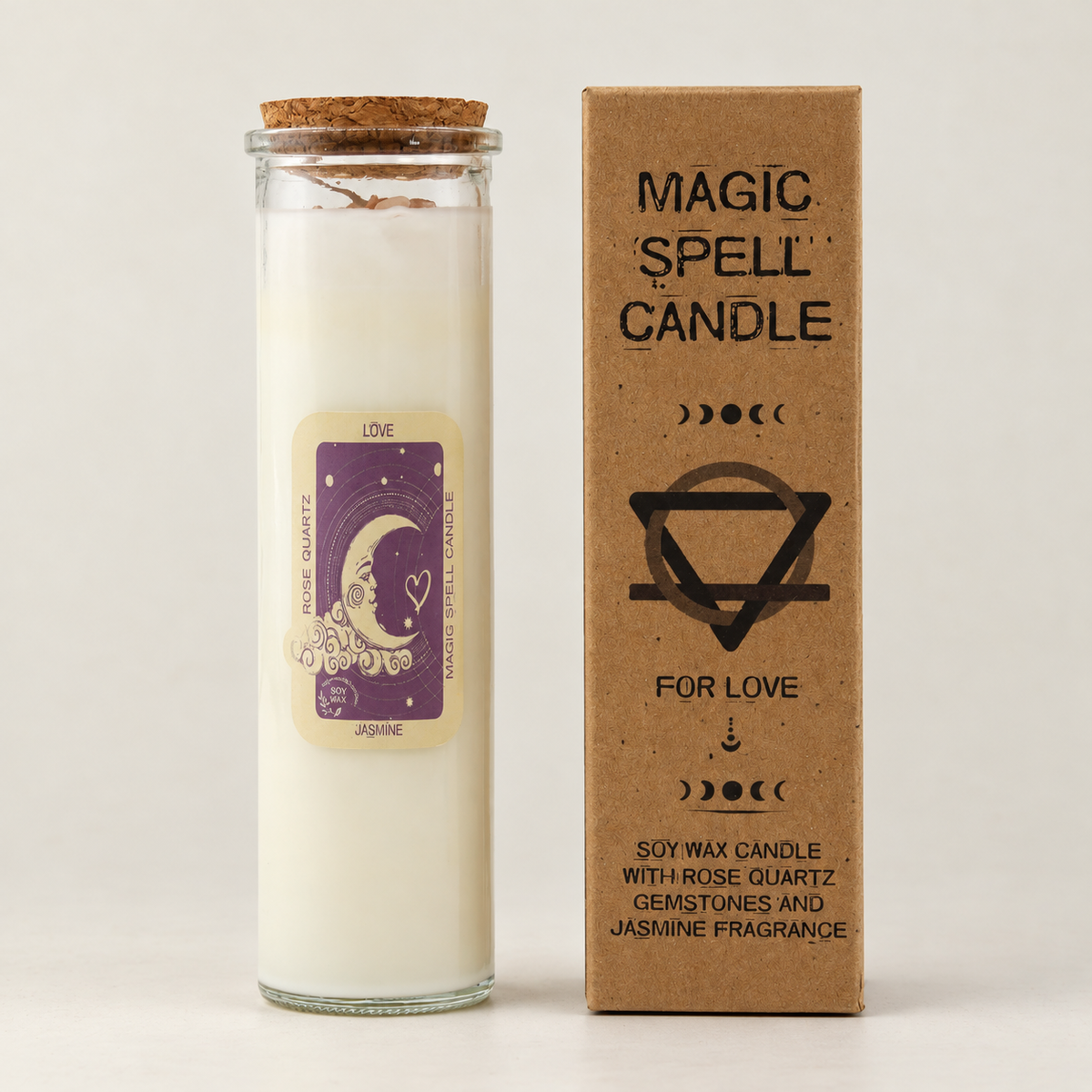 Magic Spell Candle – Love detail, NooEdge UK