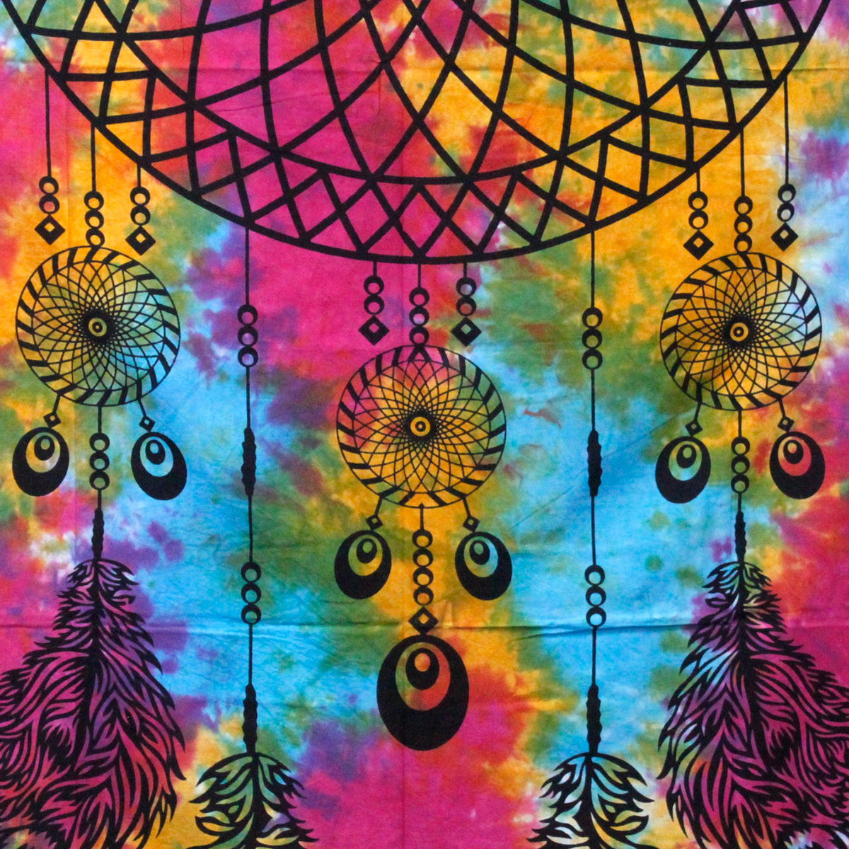 Double Cotton Bedspread + Wall Hanging – Dreamcatcher, NooEdge UK