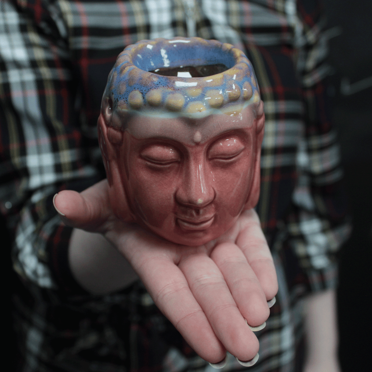 Buddha Oil Burner – Rose & Teal, NooEdge UK