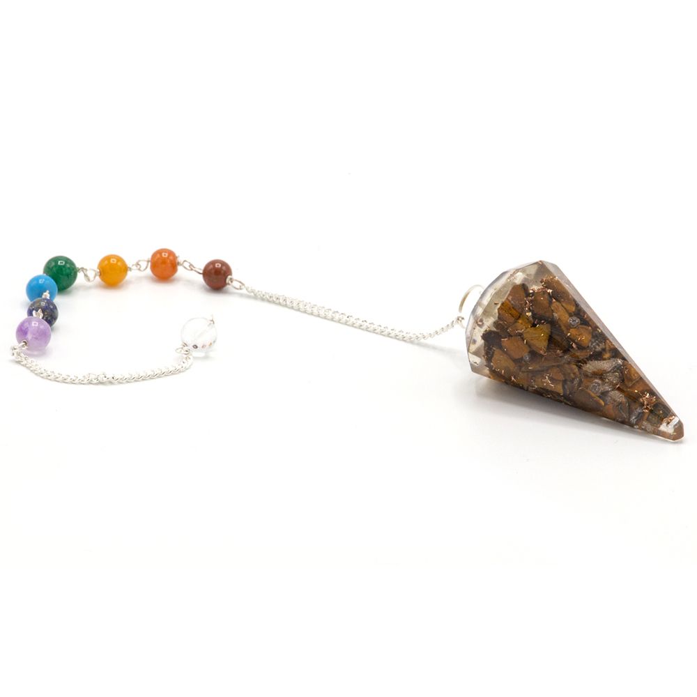 Orgonite Power Chakra Pendulum – Tiger's Eye, NooEdge UK