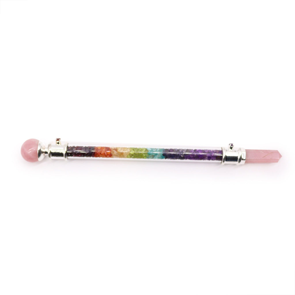 7 Chakra Crystal Healing Wand – Rose Quartz – NooEdge UK