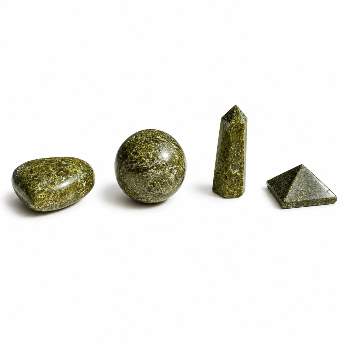 Four Gemstone Shapes – Epidote, NooEdge UK