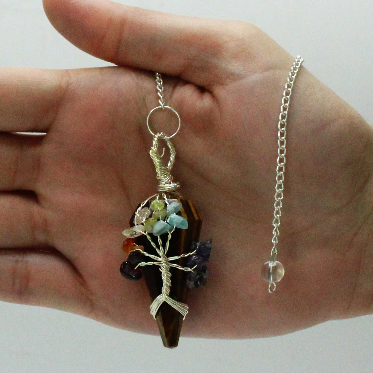 Magic Pendulum - Seven Chakra – Tigereye, NooEdge UK