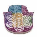 Soapstone Large Hamsa Incense Holder – 7 Chakra – NooEdge UK