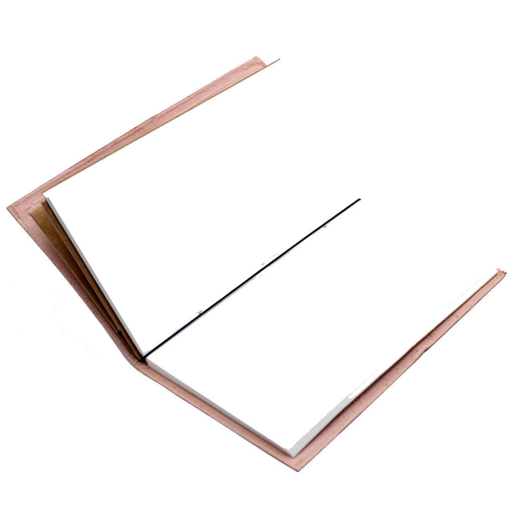 Handmade Leather Journal 80 Pages – alternate angle, NooEdge UK