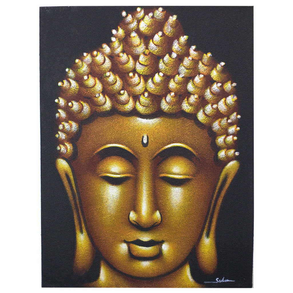 Buddha Painting – Gold Sand Finish, NooEdge UK
