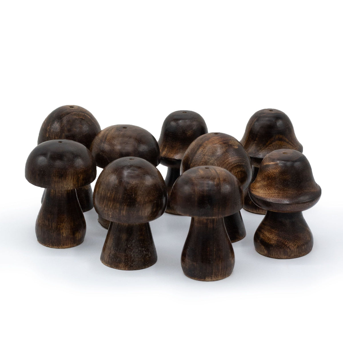 Set of 3 Mini Incense Mushrooms (8cm 7cm 6.5cm) – alternate angle, NooEdge UK