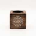 Square Mango Wood Oil Burner – Flower of Life, NooEdge UK