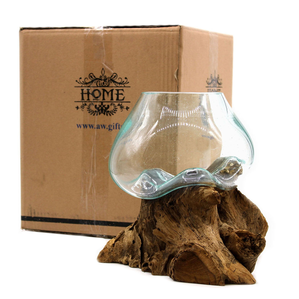 Molten Glass on Wood – Large Bowl, NooEdge UK