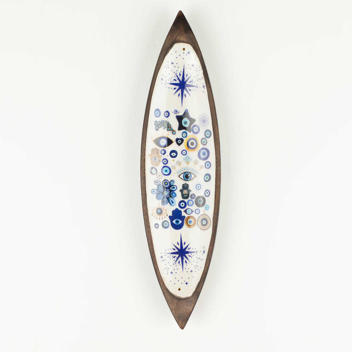 Enamel Incense Bowl - Mango Wood – Evil Eye, NooEdge UK