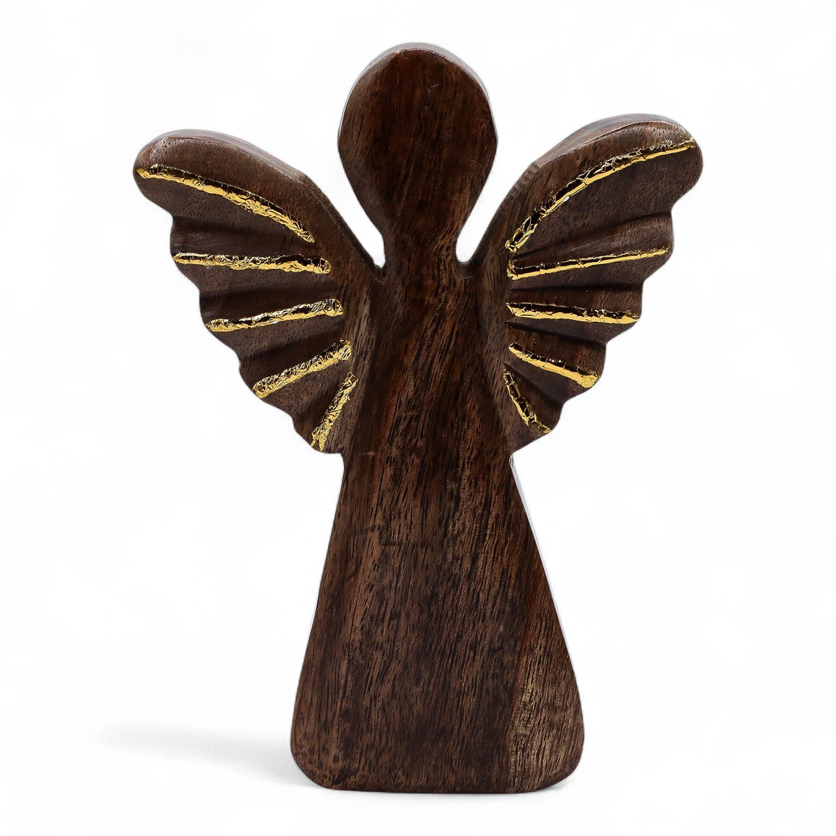 Mango Wood Angel Gold Decor – Large, NooEdge UK