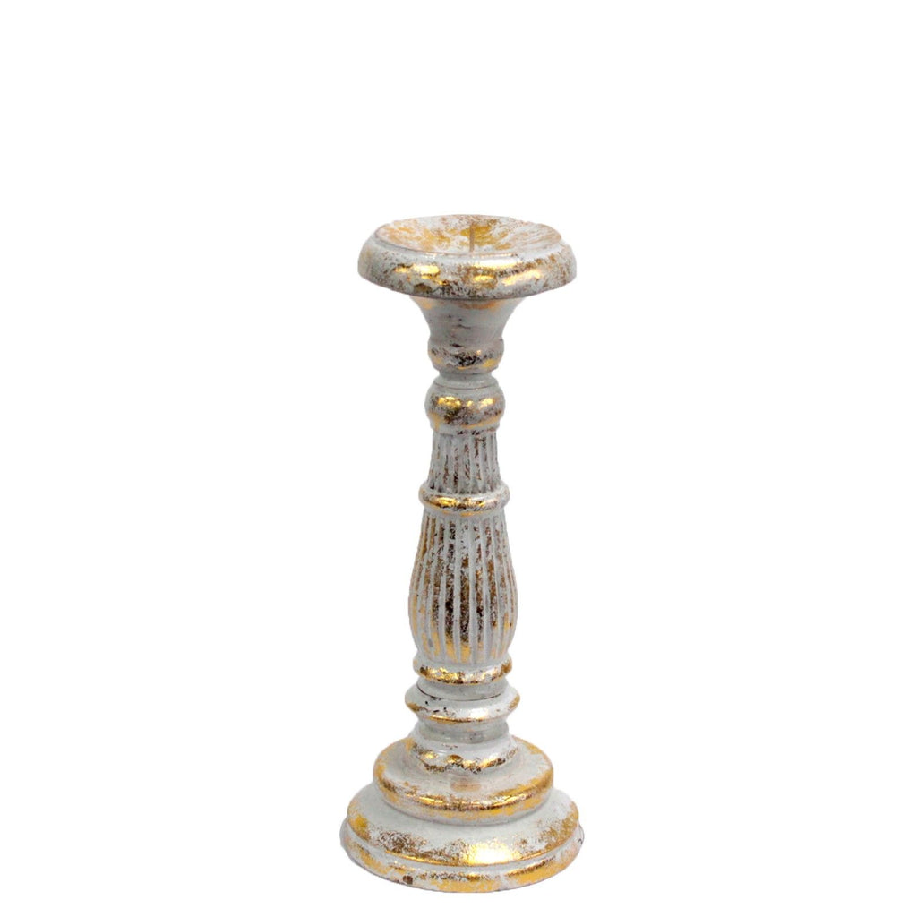Small Candle Stand – White Gold, NooEdge UK