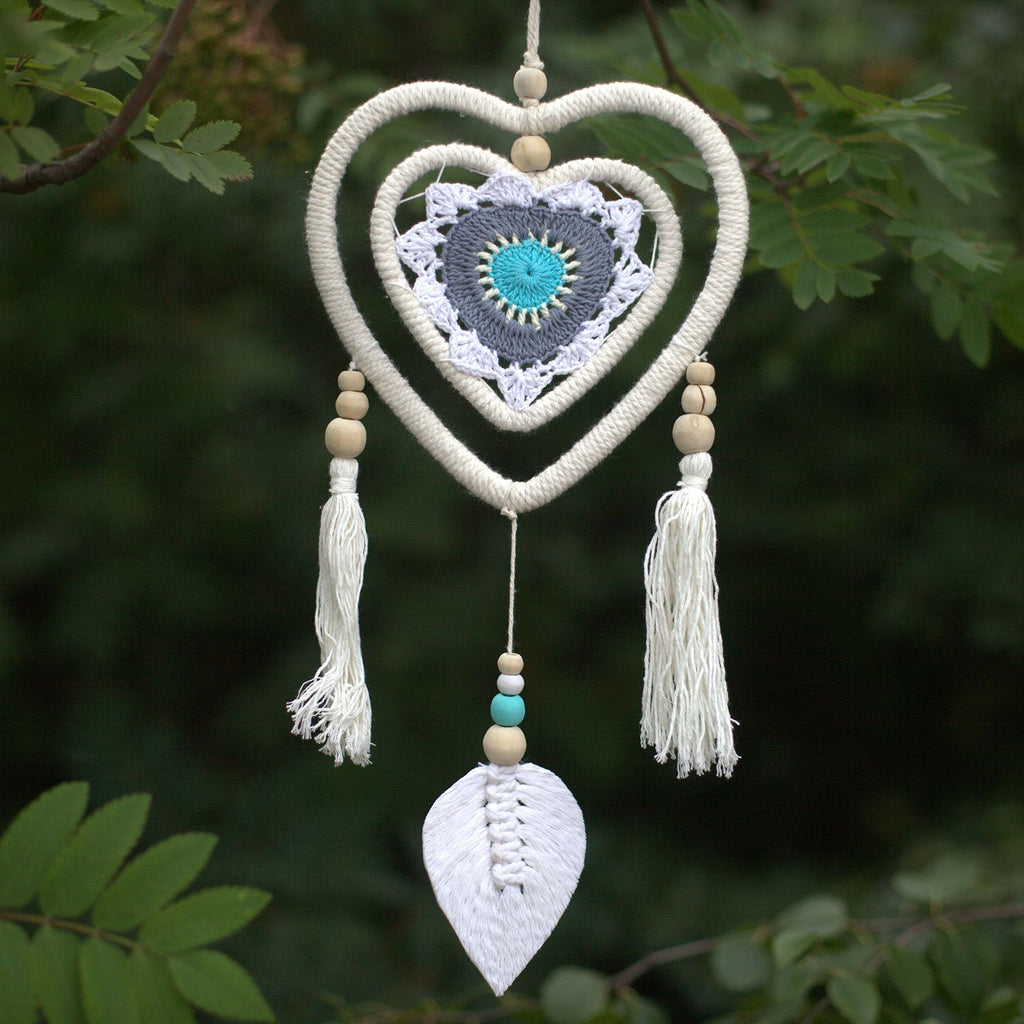 Dream Catcher – Medium Blue Heart in Heart, NooEdge UK