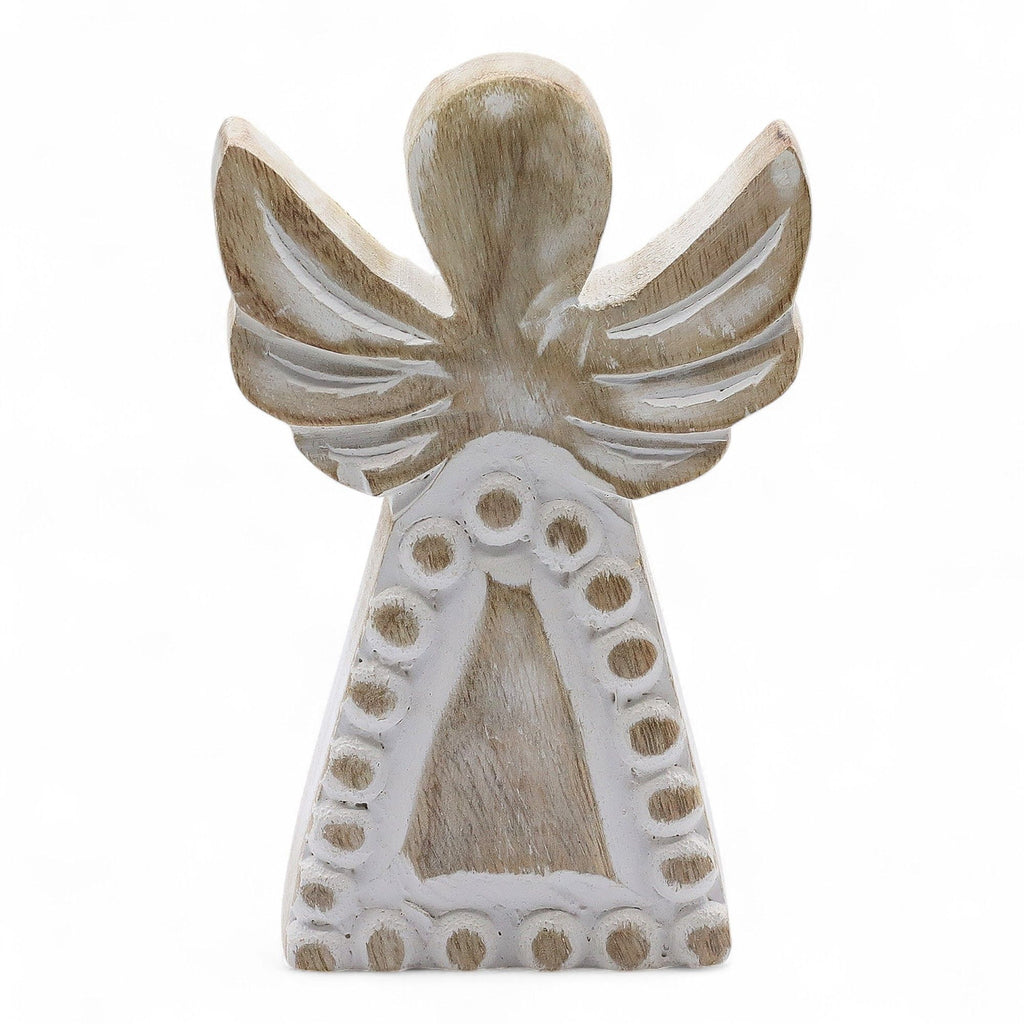 Mango Wood Angel – Whitewash, NooEdge UK