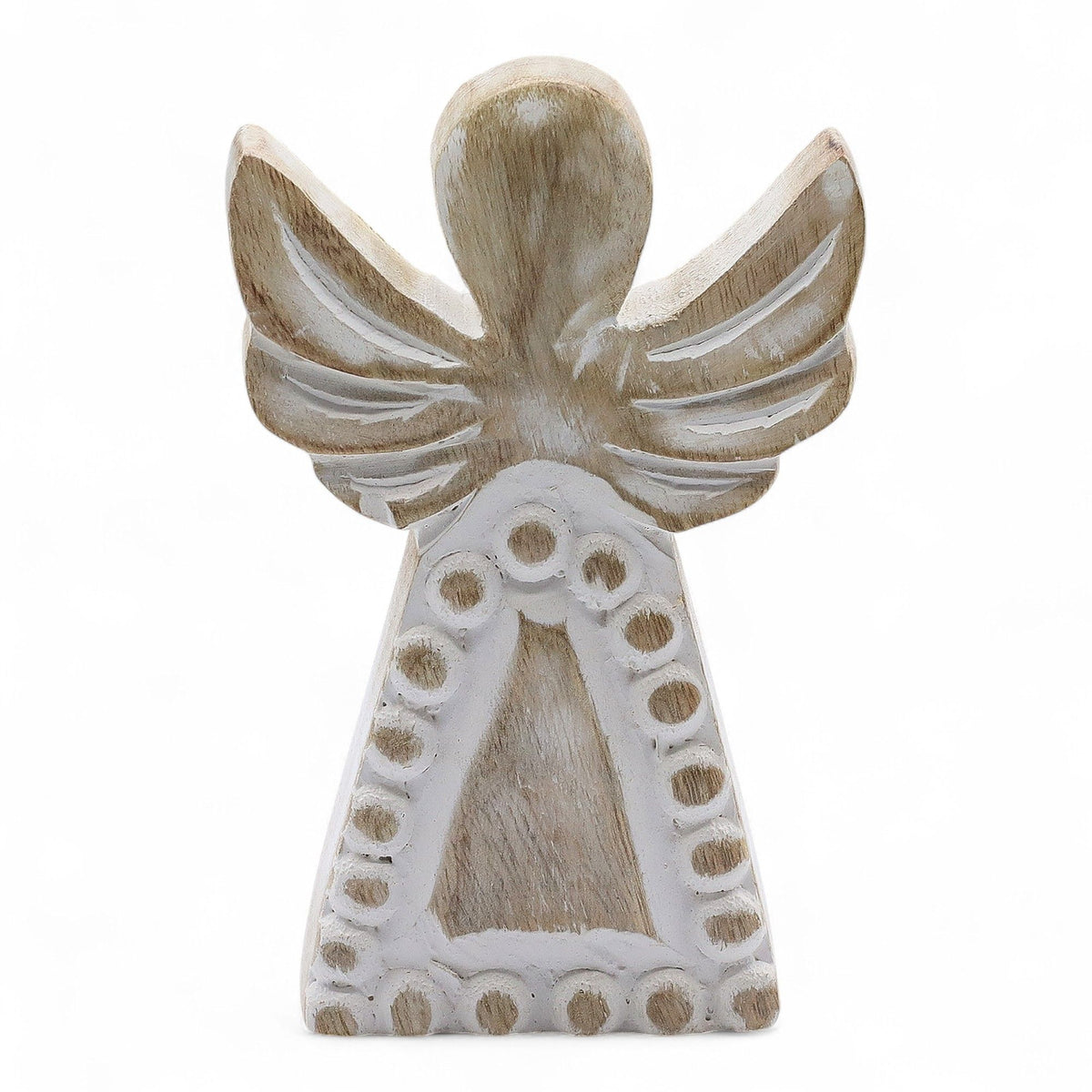 Mango Wood Angel – Whitewash, NooEdge UK