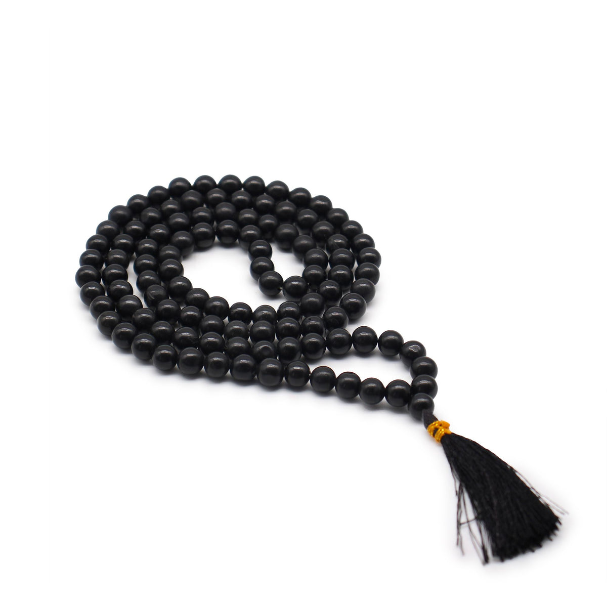 108 Bead Mala – Black Agate, NooEdge UK
