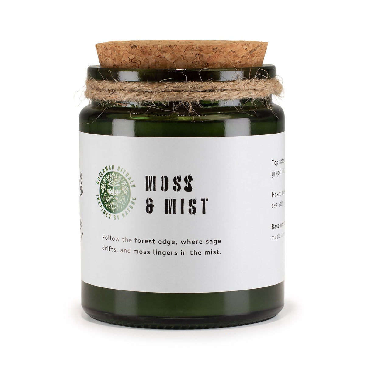 Greenman Woodwick Soy Candle – Moss & Mist, NooEdge UK