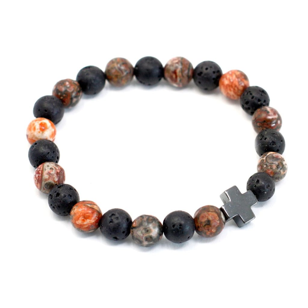 Set of 2 Gemstone Friendship Bracelets – front view, NooEdge UK
